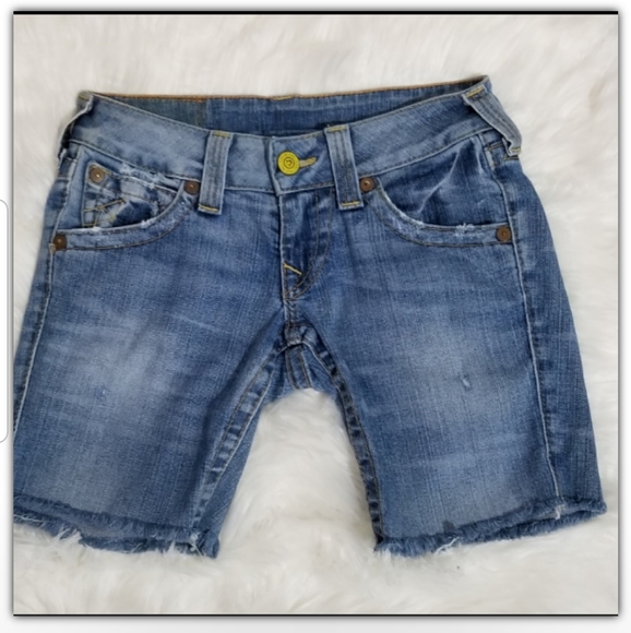 True Religion distressed jean shorts - Picture 1 of 5
